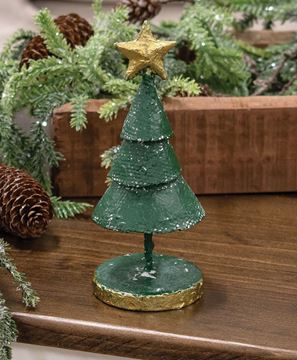 Picture of Distressed Textured Metal Christmas Tree, 7.25"