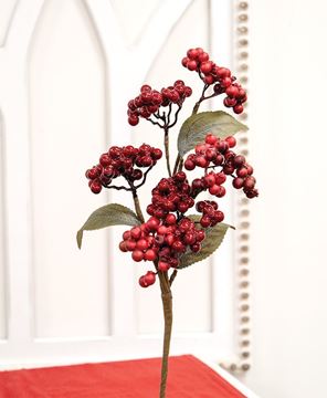 Picture of Burgundy Berry Cluster Spray, 16"