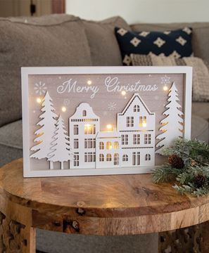 Picture of Merry Christmas LED Winter Village Frame