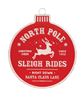 Picture of North Pole Sleigh Rides Christmas Bulb Metal Sign