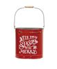 Picture of Tis the Season & Let It Snow Distressed Oval Metal Buckets, 2/Set