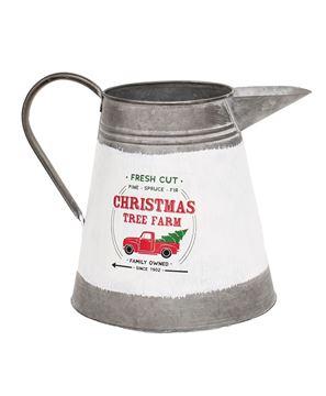 Picture of Fresh Cut Christmas Tree Farm Metal Pitcher