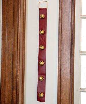 Picture of Golden Sleigh Bells Door Hanger