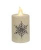 Picture of Glitter Snowflake Flicker Flame Timer Pillar, 2.5" x 3"
