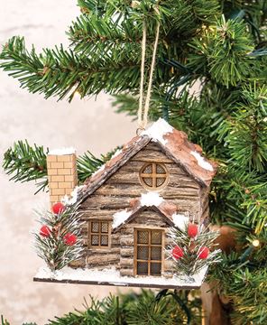 Picture of LED Winter Lodge House Ornament