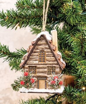 Picture of LED Winter Cottage Lodge Ornament